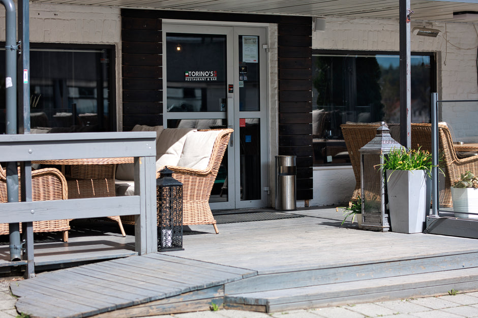 Stemningsfull belysning i restauranten